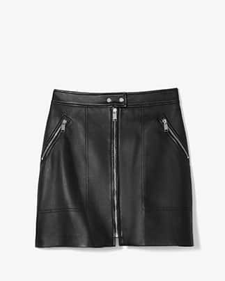 leather moto skirt