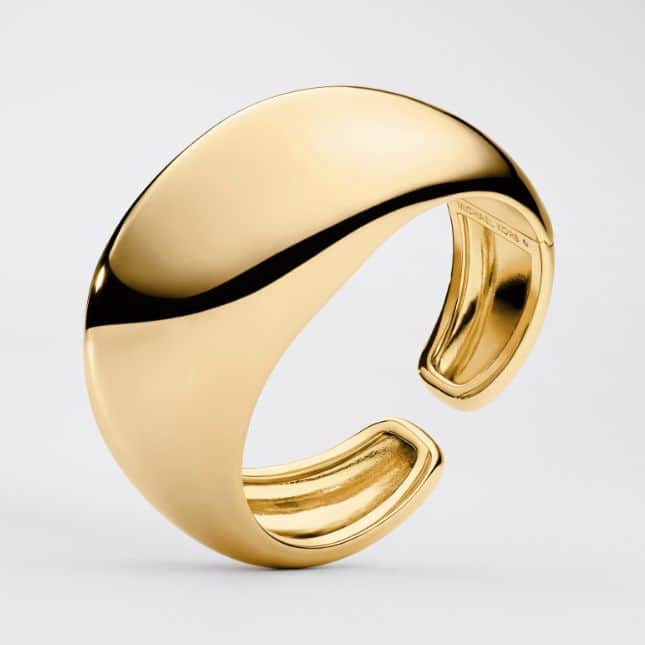 gold puff bracelet